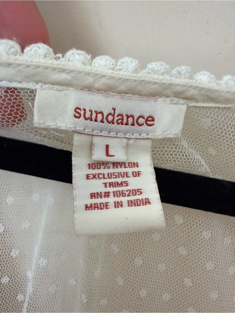 Ivory Swiss Dot Lace Midi Dress Sundance Large Embroidered Ruffles Boho Romantic - Picture 9 of 9